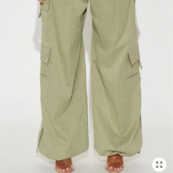 Fashion Nova Cargo Jogger Pant 32” Inseam - Sage - Picture 2 of 6